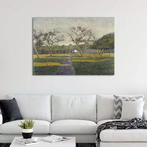 Πίνακας ζωγραφικής Orchard at La Louvière Alfred William Finch Καμβάς τελαρωμένος Όψη 1 2