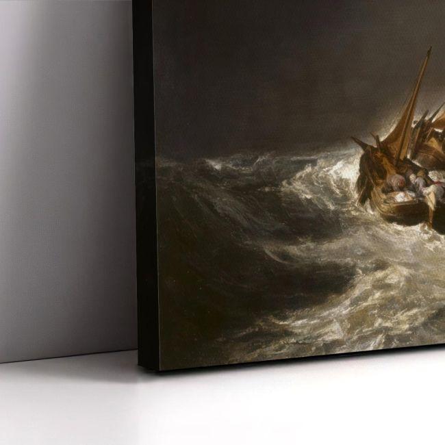 Πίνακας ζωγραφικής Dutch fishing boats in a storm Turner J. M. W.  Αφίσα πόστερ με μαύρη κορνίζα