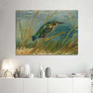 Πίνακας ζωγραφικής Kingfisher by the waterside Vincent Van Gogh Καμβάς τελαρωμένος