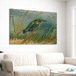 Πίνακας ζωγραφικής Kingfisher by the waterside Vincent Van Gogh Καμβάς τελαρωμένος