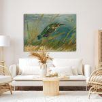 Πίνακας ζωγραφικής Kingfisher by the waterside Vincent Van Gogh Καμβάς τελαρωμένος