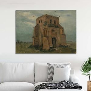 Πίνακας ζωγραφικής Old church tower at Nuenen Vincent Van Gogh Καμβάς τελαρωμένος