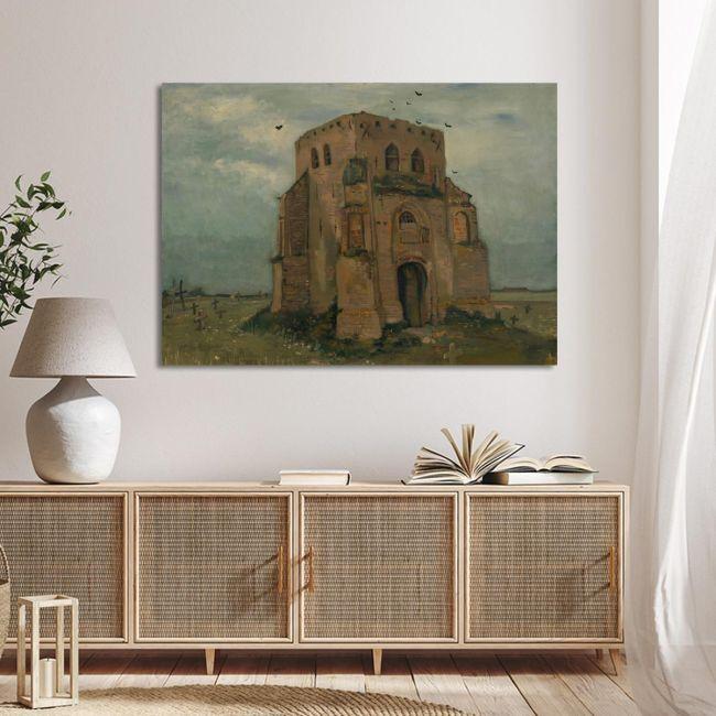 Πίνακας ζωγραφικής Old church tower at Nuenen Vincent Van Gogh Καμβάς τελαρωμένος