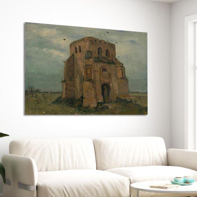 Canvas print Old church tower at Nuenen, Vincent van Gogh