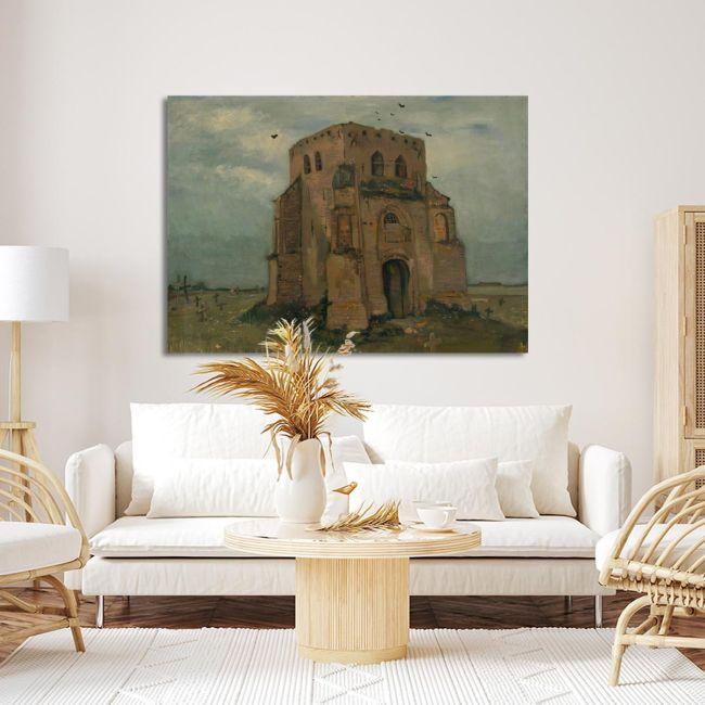 Πίνακας ζωγραφικής Old church tower at Nuenen Vincent Van Gogh Καμβάς τελαρωμένος