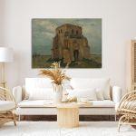 Canvas print Old church tower at Nuenen, Vincent van Gogh