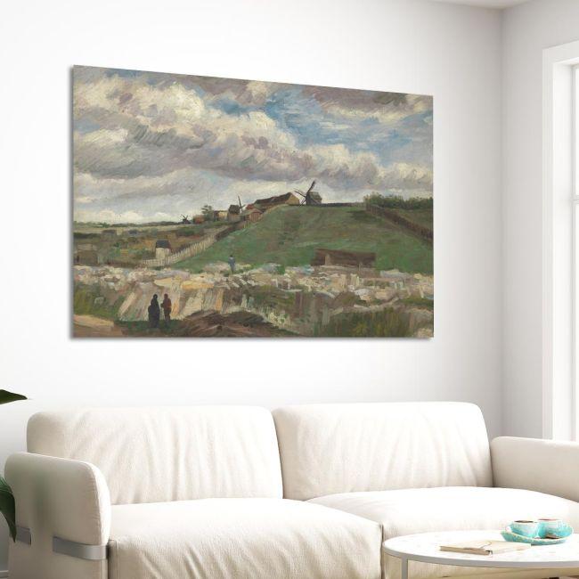 Πίνακας ζωγραφικής The hill of Montmartre οριζόντιο Vincent Van Gogh Καμβάς τελαρωμένος