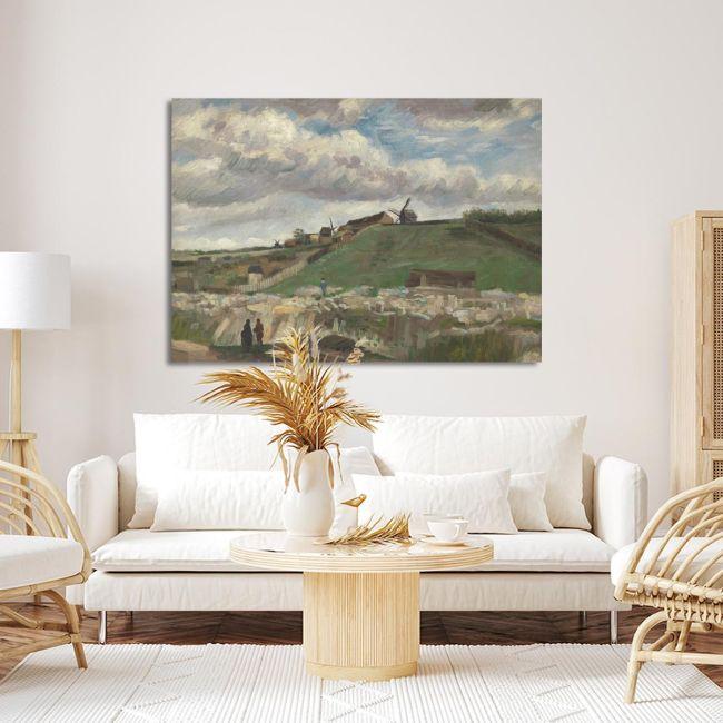 Canvas print The hill of Montmartre, horizontal, Vincent van Gogh