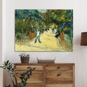 Πίνακας ζωγραφικής Public garden in Arles Vincent Van Gogh Καμβάς τελαρωμένος