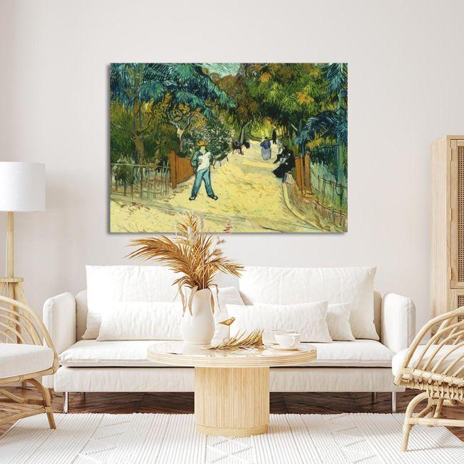 Πίνακας ζωγραφικής Public garden in Arles Vincent Van Gogh Καμβάς τελαρωμένος