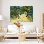 Πίνακας ζωγραφικής Public garden in Arles Vincent Van Gogh Καμβάς τελαρωμένος