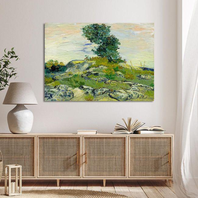 Πίνακας ζωγραφικής The rocks Vincent Van Gogh Καμβάς τελαρωμένος