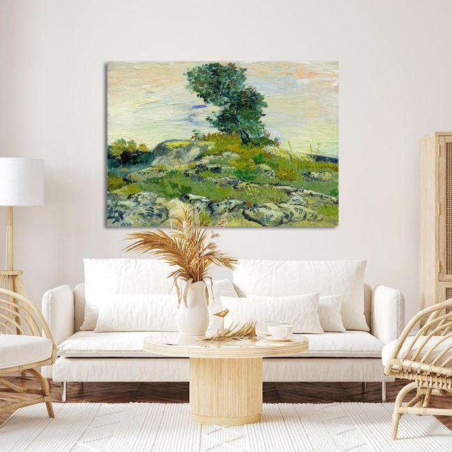 Canvas print The rocks, Vincent van Gogh