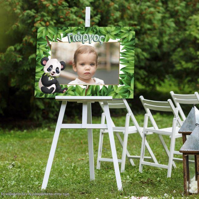 Canvas print baptism, Panda bear