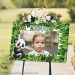 Canvas print baptism, Panda bear