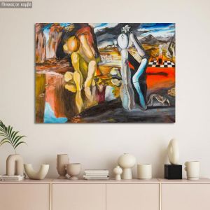 Canvas print Offer Metamorphosis of Narcissus reart (original by S. Dali)