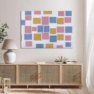 Canvas print Composition with colour fields Mondrian P. Framed canvas View 1 2