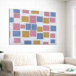 Canvas print Composition with colour fields, Mondrian P.