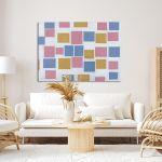 Canvas print Composition with colour fields, Mondrian P.