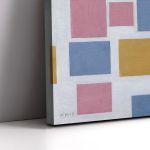 Πίνακας ζωγραφικής Composition with colour fields Mondrian P.  Αφίσα πόστερ με μαύρη κορνίζα