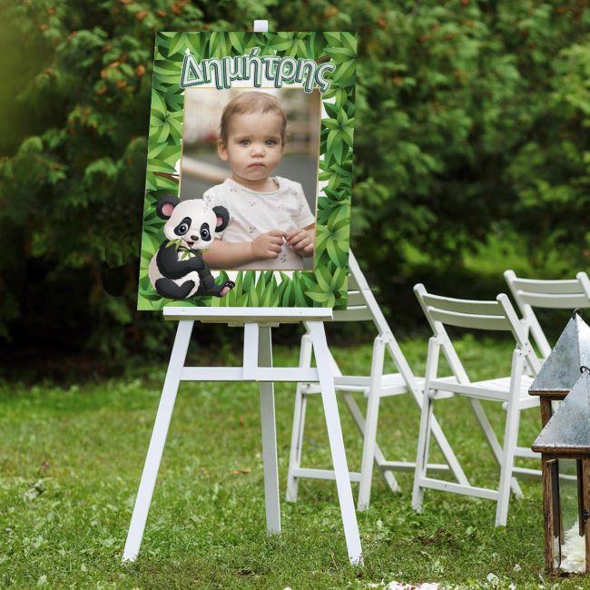 Canvas print baptism, Panda bear