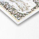 Canvas print Medieval map of Krete, panoramic