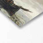 Canvas print Gathering the fishnets, panoramic