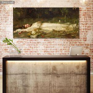 Canvas print Ophelia, Friedrich Wilhelm Theodor Heyse, panoramic