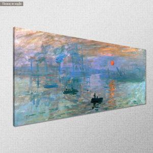 Canvas print Impression sunrise Monet Framed canvas View 1 2