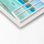 Πίνακας σε καμβά Summer vacation window, πανοραμικός