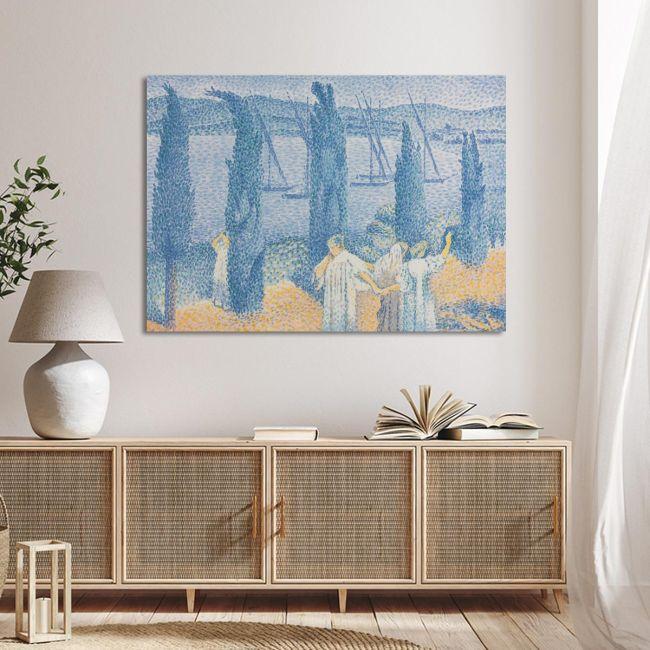 Canvas print Landscape with cypresses, Cross H. E.