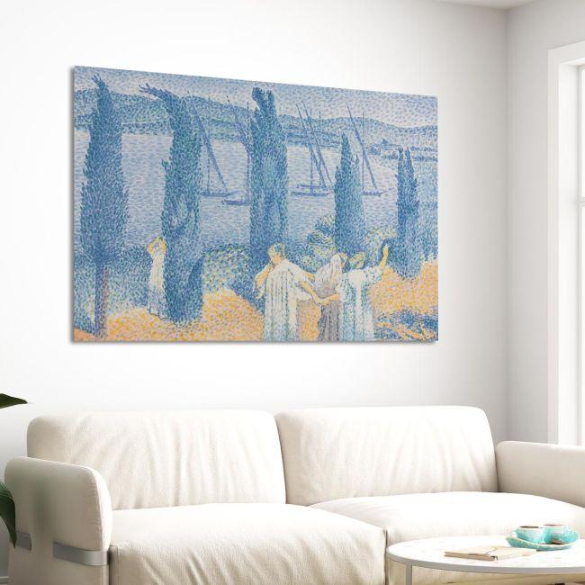 Canvas print Landscape with cypresses, Cross H. E.