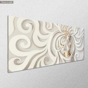 Canvas print Goddess sculpture panoramic Framed canvas View 1 2