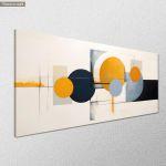 Canvas print Abstract aligned circles, panoramic