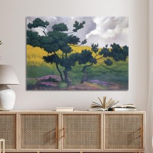 Canvas print Landscape made in wood, Vallotton F.