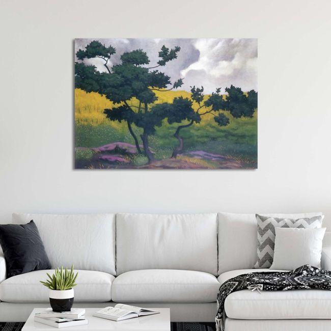 Canvas print Landscape made in wood, Vallotton F.