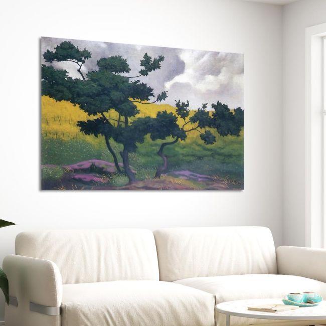 Canvas print Landscape made in wood, Vallotton F.
