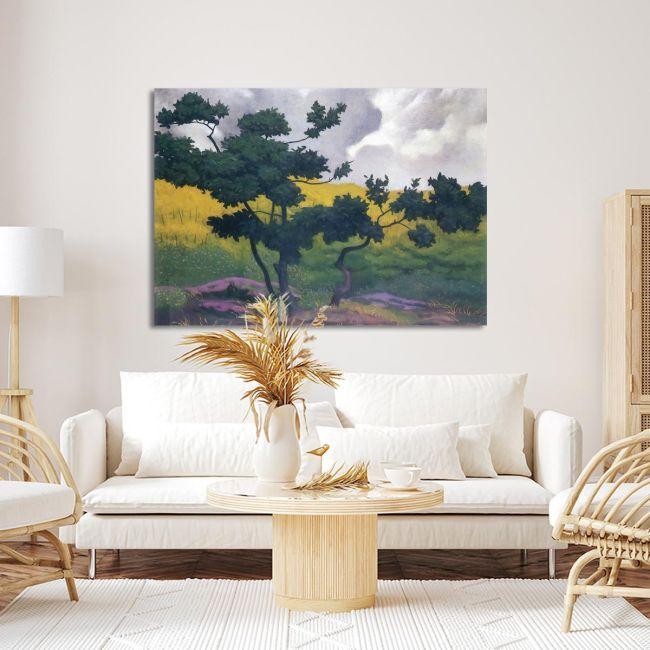 Πίνακας ζωγραφικής Landscape made in wood Vallotton F. Καμβάς τελαρωμένος