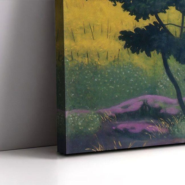 Πίνακας ζωγραφικής Landscape made in wood Vallotton F.  Αφίσα πόστερ με μαύρη κορνίζα