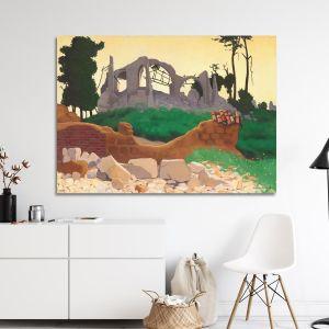 Canvas print The church of Souain, Vallotton F.