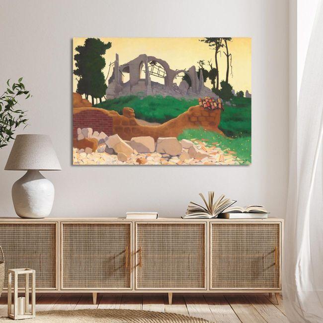 Canvas print The church of Souain, Vallotton F.