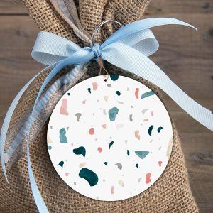 Wooden figure terrazzo pattern