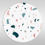 Wooden figure terrazzo pattern