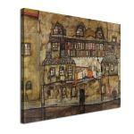 Canvas print House wall on the river, Schiele E.