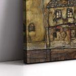Canvas print House wall on the river, Schiele E.