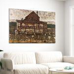 Πίνακας ζωγραφικής House with shingle roof Schiele E. Καμβάς τελαρωμένος