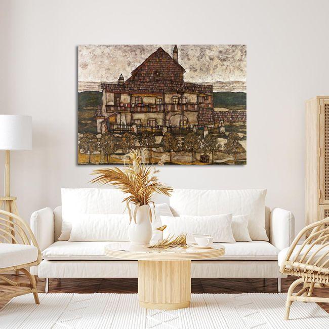 Canvas print House with shingle roof, Schiele E.