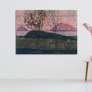 Canvas print Setting sun, Schiele E.