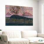 Canvas print Setting sun, Schiele E.