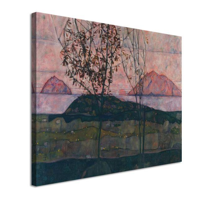 Canvas print Setting sun, Schiele E.